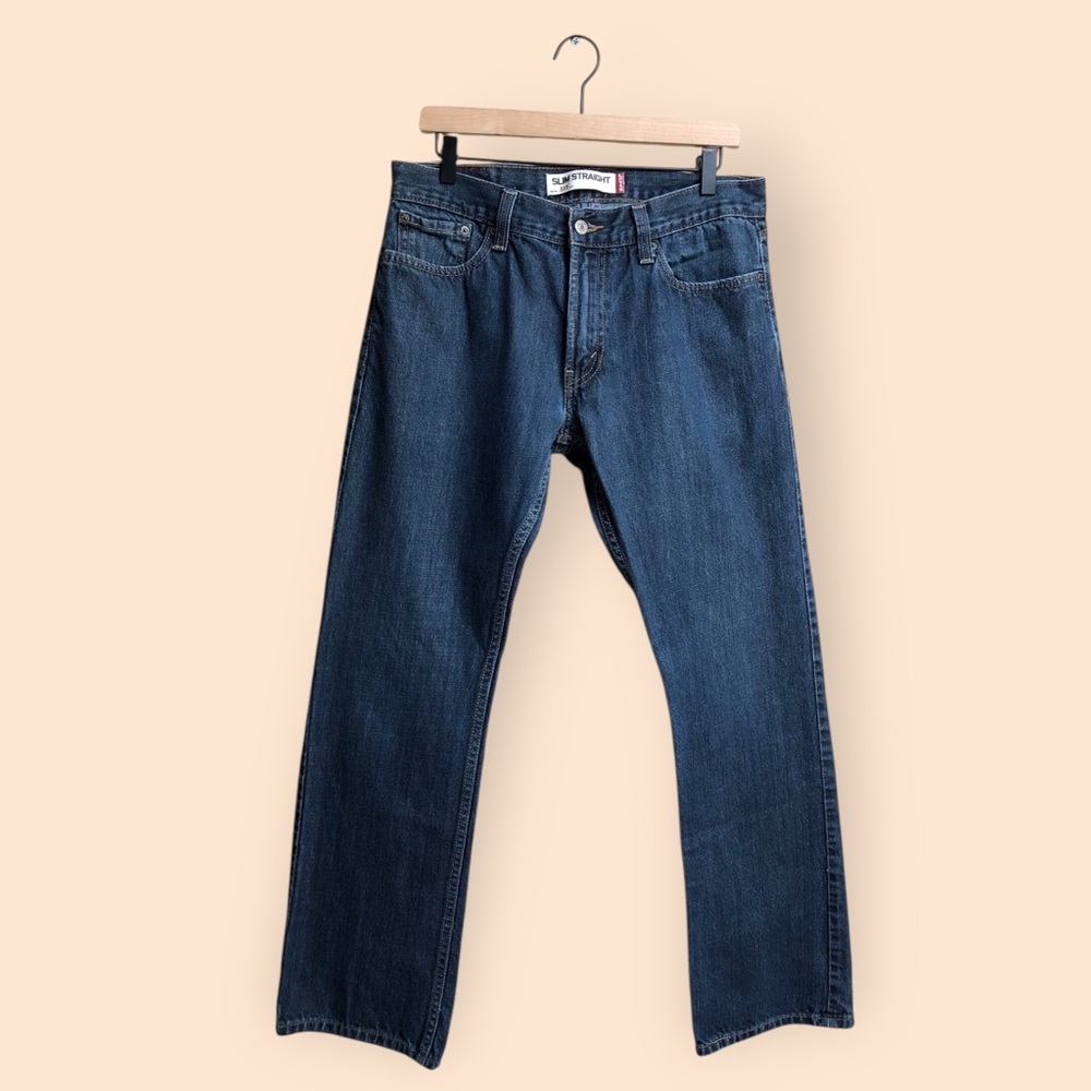 Levi’s 514 Slim Straight Denim Jeans Medium Dark Wash MENS W34 x L32